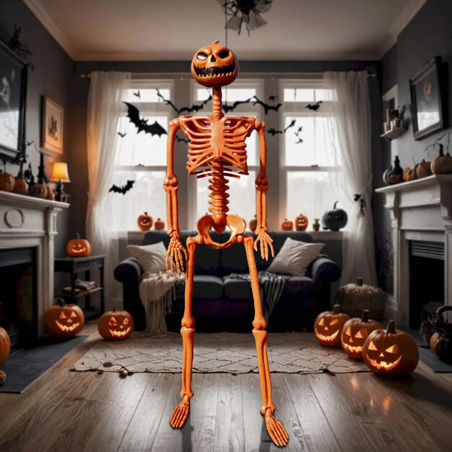 Halloween Clearance! Halloween Pumpkin Skeleton Decoration Halloween Party Decoration